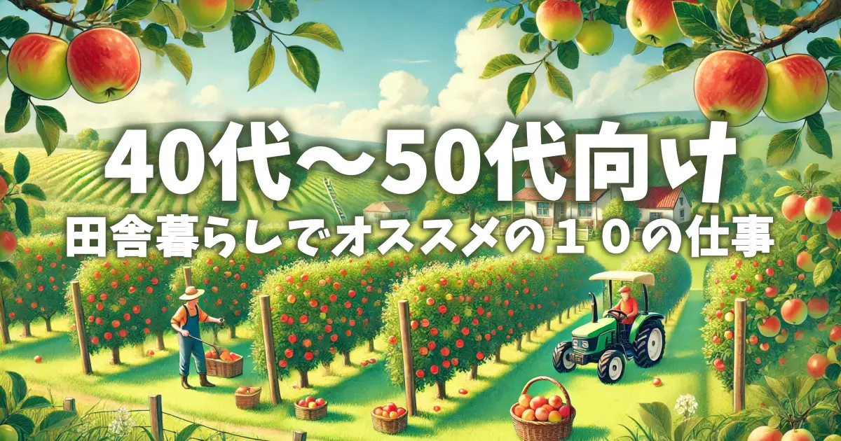 40代～50代向け！田舎暮らしでオススメの１０の仕事